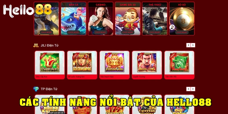 Các tính năng nổi trội của Hello88 nhà cái uy tín