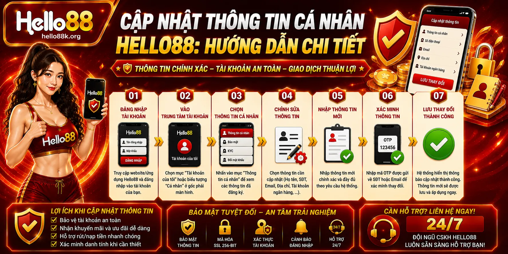 Cập Nhật Thông Tin Cá Nhân Hello88: