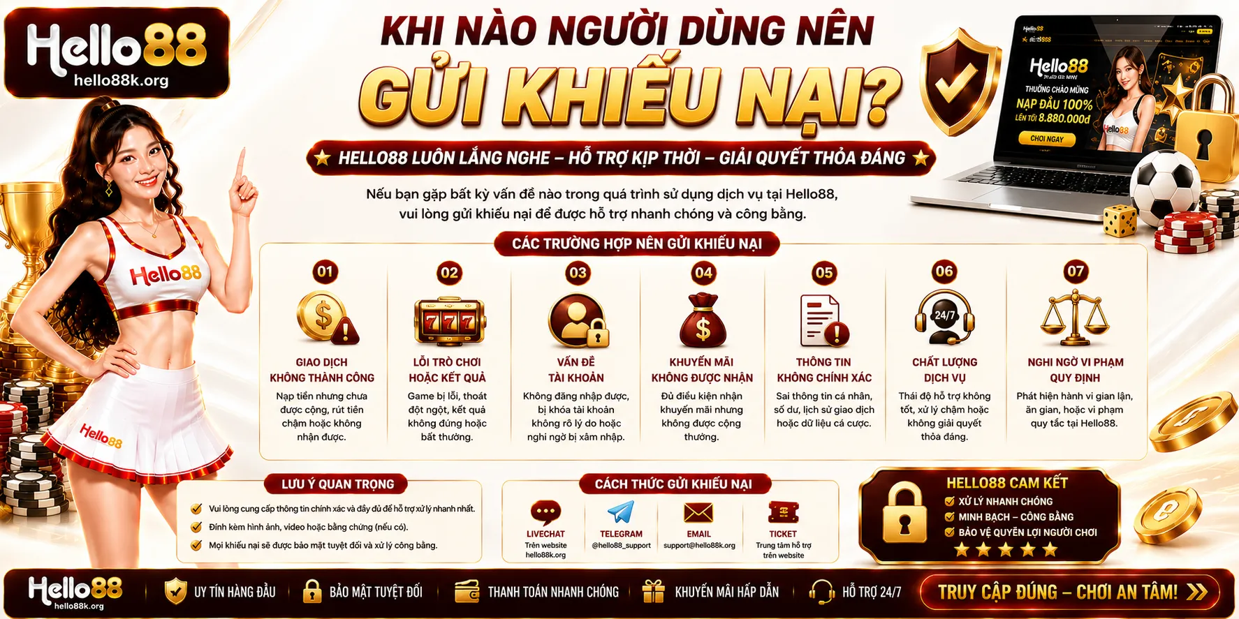 Khiếu Nại Hello88: Quy Trình Xử Lý Và Tra Soát Giao Dịch 1 Khi nào người dùng nên gửi khiếu nại?