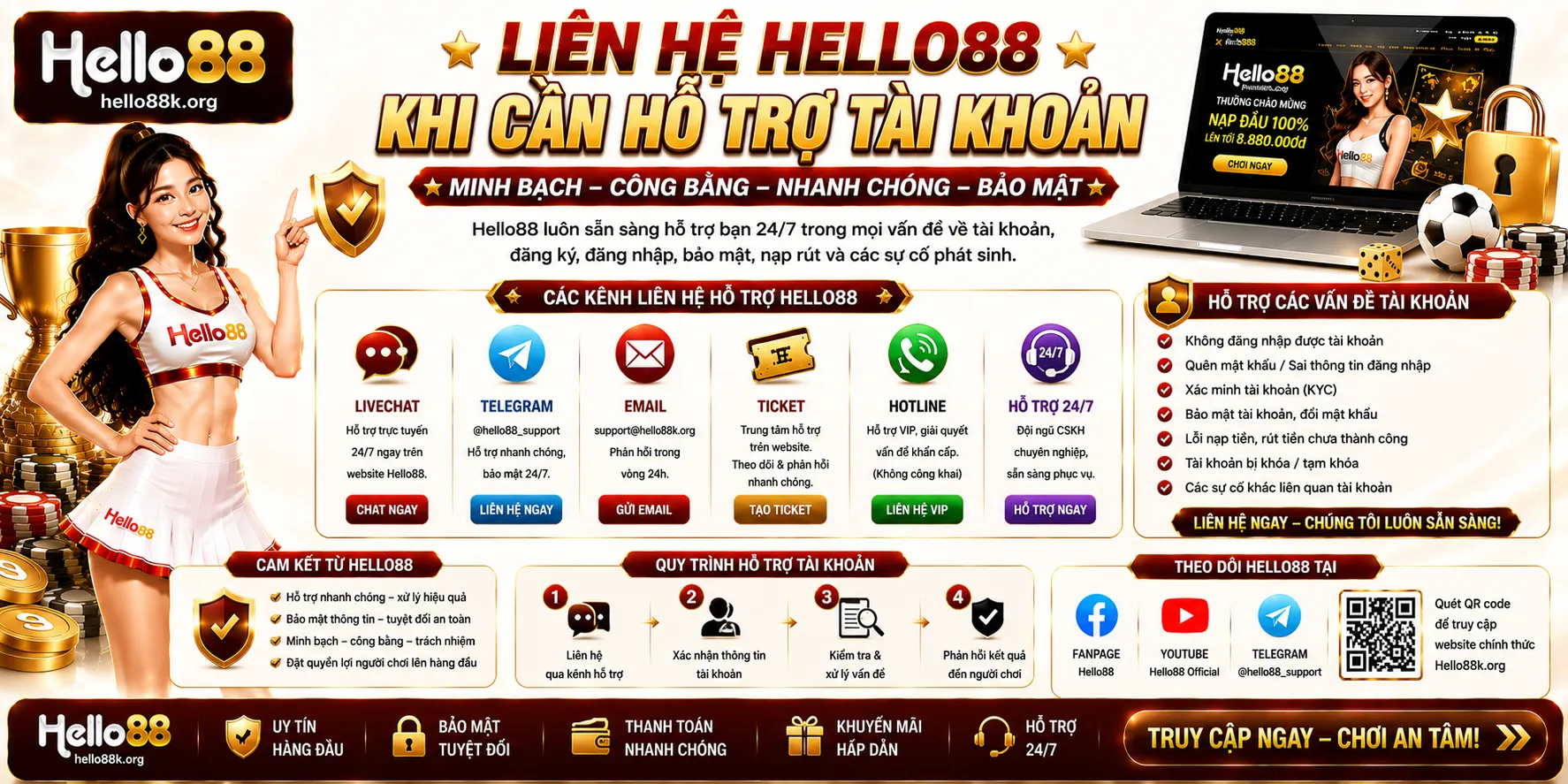 Liên Hệ Hello88: Kênh Hỗ Trợ Và Thông Tin Xác Minh 1 Liên hệ Hello88 khi cần hỗ trợ tài khoản